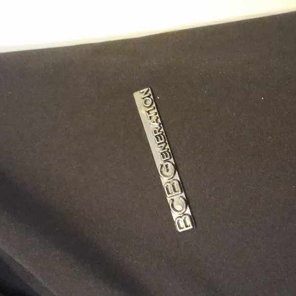 BCBGeneration Black Puffer Mixed Media Jacket Hooded Coat JR Sz L - Picture 8 of 9